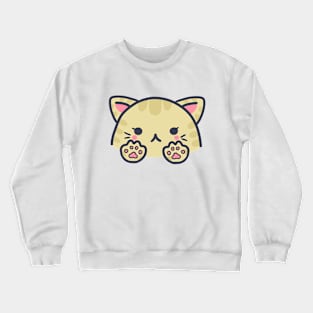 Cute kawaii striped beige cat Crewneck Sweatshirt